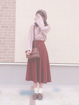 「apres jour（アプレジュール）のアイテム（帽子）」を使った、yumanyanさん（レディース・155cm）の秋コーディネート