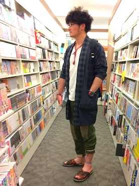 「サンダルマン」｜yoさん（メンズ・178cm）の春コーディネート