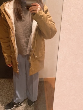 「アイテム（スニーカー）」を使った、shiroさん（レディース・151cm）の冬コーディネート