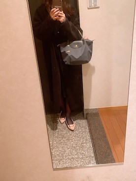 「EVOL(EVOL)」｜「アイテム（その他アウター）」を使った、shiroさん（レディース・151cm）の冬コーディネート