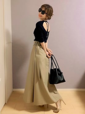 「Ameri（アメリ）のアイテム」を使った、mayu✌︎☺︎︎さん（レディース・153cm）の春コーディネート