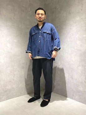 「バブーシュ」｜chikaki moriyamaさん（メンズ・170cm）の春コーディネート