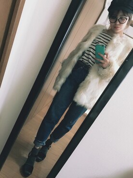 HOSHIYAMAYUさん（レディース・159cm）の冬コーディネート