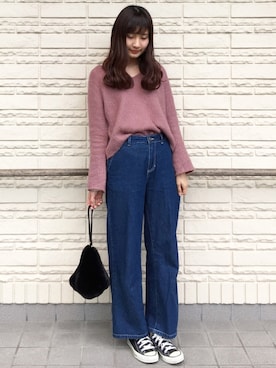 「fd style（エフディ スタイル）のアイテム（バッグ）」を使った、suzyさん（レディース・161cm）の冬コーディネート