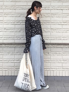 「CIBONE（シボネ）のアイテム（バッグ）」を使った、suzyさん（レディース・161cm）の春コーディネート