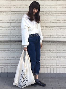 「CIBONE（シボネ）のアイテム（バッグ）」を使った、suzyさん（レディース・161cm）の春コーディネート