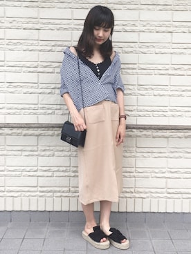 「fd style（エフディ スタイル）のアイテム（バッグ）」を使った、suzyさん（レディース・161cm）の夏コーディネート