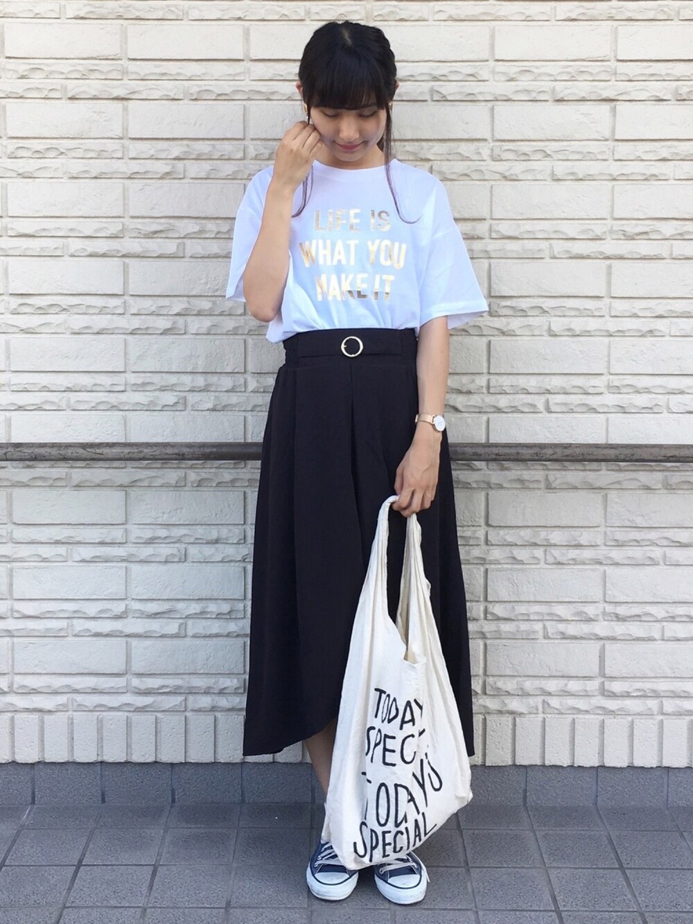suzyさんの「ストリートロゴTシャツ（PAGEBOY）」を使ったコーディネート