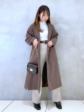 「PAGEBOY」｜「アイテム（ダウンジャケット/コート）」を使った、mackeyさん（レディース・156cm）の冬コーディネート