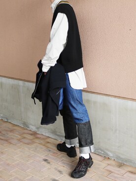 「YSTRDY's TMRRW（イエスタデイズトゥモロー）のアイテム（ジャケット/アウター）」を使った、tuchiさん（メンズ・176cm）の冬コーディネート
