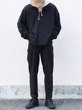 「superNova.（スーパーノヴァ）のアイテム（パンツ）」を使った、tuchiさん（メンズ・176cm）の冬コーディネート