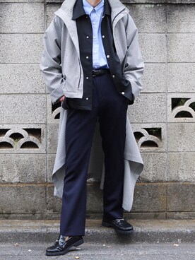 「NEONSIGN（ネオンサイン）のアイテム（ブルゾン）」を使った、tuchiさん（メンズ・176cm）の春コーディネート