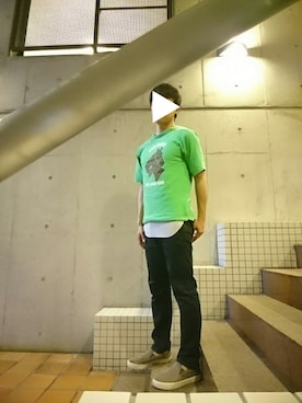 「ペイント」｜「アイテム（スリッポン）」を使った、Rikuさん（メンズ・168cm）の夏コーディネート