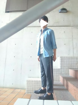 「チビ襟」｜Rikuさん（メンズ・168cm）の夏コーディネート
