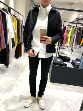 「ボタンダウンシャツ」｜「アイテム（ブルゾン）」を使った、やなぎのしゅんぼさん（メンズ・178cm）の春コーディネート