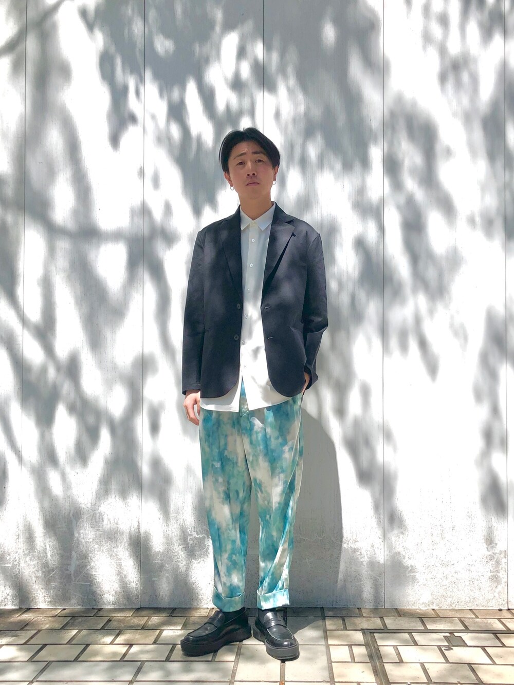 やなぎのしゅんぼさんの「Cool dods サマーテーラードジャケット/セットアップ（UNITED TOKYO）」を使ったコーディネート
