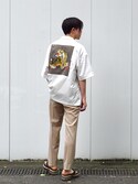 やなぎのしゅんぼさんの「横振り刺繍オーバーサイズシャツ/ビッグシルエット（UNITED TOKYO｜ユナイテッドトウキョウ）」を使ったコーディネート