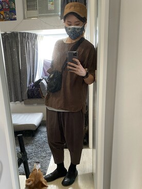 「initial（イニシャル）のアイテム（スリッポン）」を使った、hazelthebitchさん（レディース・166cm）の秋コーディネート