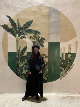 「initial（イニシャル）のアイテム（帽子）」を使った、hazelthebitchさん（レディース・166cm）の冬コーディネート
