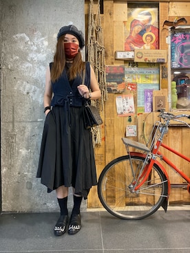 「ONCE UPON A TIME（ワンス　アポン　ア　タイム）のアイテム」を使った、hazelthebitchさん（レディース・166cm）の春コーディネート