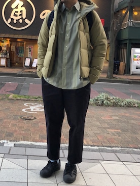 「Scye（サイ）のアイテム（パンツ）」を使った、hardmore77さん（メンズ・180cm）の冬コーディネート