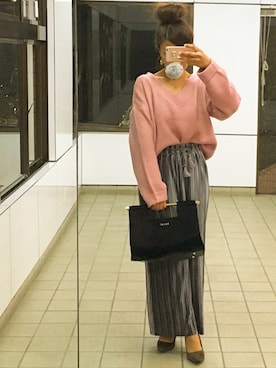「EGOIST（エゴイスト）のアイテム（ハンドバッグ）」を使った、pu♡さん（レディース・164cm）の冬コーディネート
