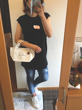 「H&M DIVIDED（エイチアンドエム　ディヴァイデッド）のアイテム（アクセサリー）」を使った、pu♡さん（レディース・164cm）の夏コーディネート