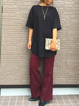 「RODEO CROWNS WIDE BOWL（ロデオクラウンズワイドボウル）のアイテム（ハンチング/ベレー帽）」を使った、pu♡さん（レディース・164cm）の秋コーディネート