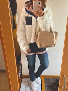 「ROXY（ロキシー）のアイテム（ジャケット/アウター）」を使った、pu♡さん（レディース・164cm）の秋コーディネート
