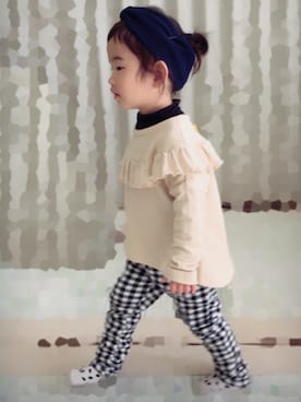 「Lattice（Lattice）のアイテム」を使った、cocomamaさん（キッズ・90cm）の冬コーディネート