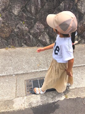 「Right-on（ライトオン）のアイテム（シューズ）」を使った、cocomamaさん（キッズ・110cm）の夏コーディネート