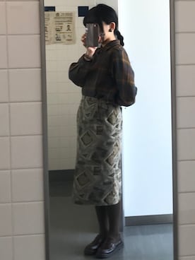 「全身古着」｜yuさん（レディース・155cm）の春コーディネート
