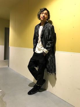 「ディーゼル」｜「アイテム（チェスターコート）」を使った、yu-----kiさん（メンズ・178cm）の秋コーディネート