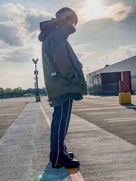 「DIESEL（ディーゼル）のアイテム（その他アウター）」を使った、yu-----kiさん（メンズ・178cm）の秋コーディネート