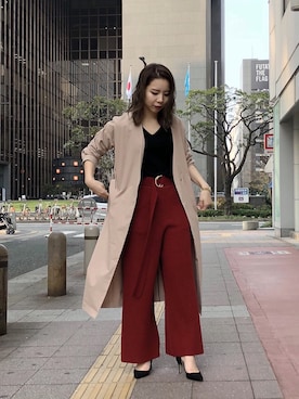 たなかまいさん（レディース・168cm）の冬コーディネート