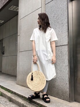 「URBAN RESEARCH（アーバンリサーチ）のアイテム（レギンス/スパッツ）」を使った、たなかまいさん（レディース・168cm）の春コーディネート