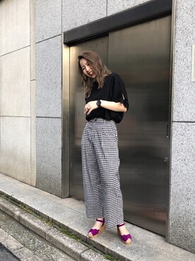 たなかまいさん（レディース・168cm）の夏コーディネート