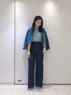 「SOMETHING（サムシング）のアイテム（ジャケット/アウター）」を使った、たなかまいさん（レディース・168cm）の冬コーディネート