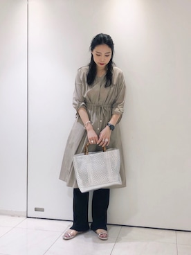 「LS Scene（エルエスシーン）のアイテム」を使った、たなかまいさん（レディース・168cm）の春コーディネート