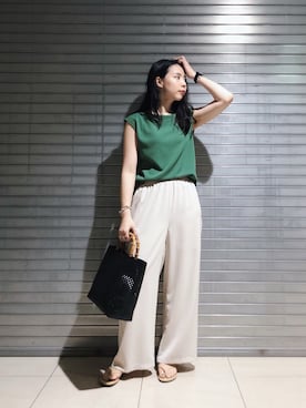 「LS Scene（エルエスシーン）のアイテム」を使った、たなかまいさん（レディース・168cm）の春コーディネート