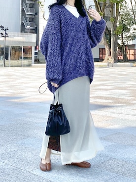 たなかまいさん（レディース・168cm）の冬コーディネート