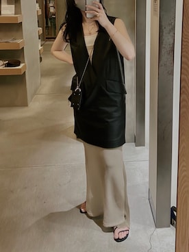 「MM6 Maison Margiela（ｴﾑｴﾑｼｯｸｽ ﾒｿﾞﾝ ﾏﾙｼﾞｪﾗ）のアイテム（ワンピース/ドレス）」を使った、たなかまいさん（レディース・169cm）の春コーディネート