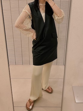 「MM6 Maison Margiela（ｴﾑｴﾑｼｯｸｽ ﾒｿﾞﾝ ﾏﾙｼﾞｪﾗ）のアイテム（ワンピース/ドレス）」を使った、たなかまいさん（レディース・169cm）の夏コーディネート