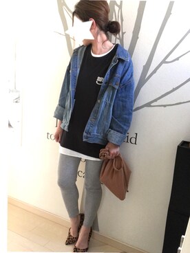 「Boisson Chocolat（ボワソンショコラ）のアイテム」を使った、KUUTAさん（レディース・159cm）の春コーディネート