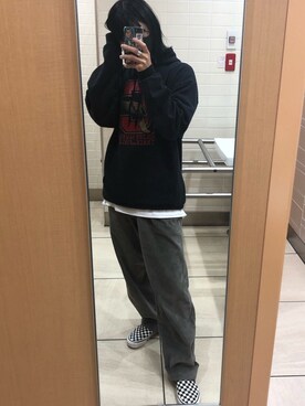 「古着女子」｜「アイテム（スリッポン）」を使った、るぅもすさん（レディース・166cm）の秋コーディネート