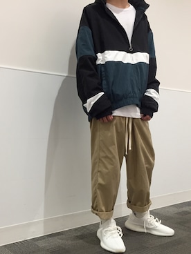 「Confirm（コンファーム）のアイテム（ブルゾン）」を使った、コンファーム・イルズ 長久手さん（メンズ・170cm）の秋コーディネート
