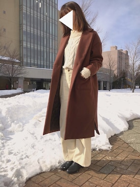 「DHOLIC（ディーホリック）のアイテム（その他アウター）」を使った、mi_aiさん（レディース・157cm）の冬コーディネート