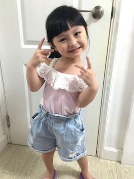 「NO NAME（ノーネーム）のアイテム」を使った、Zoeybabyさん（キッズ・90cm）の春コーディネート