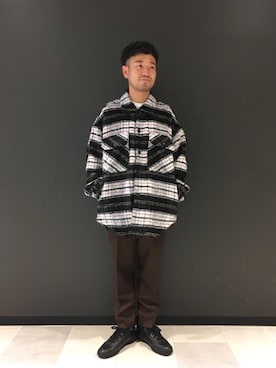 「MONKEY TIME（モンキータイム）のアイテム（ブルゾン）」を使った、近藤 健太さん（メンズ・165cm）の秋コーディネート