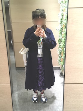 「77circa（ナナナナサーカ）のアイテム（スウェット、グレー系）」を使った、だれかさん（レディース）の冬コーディネート